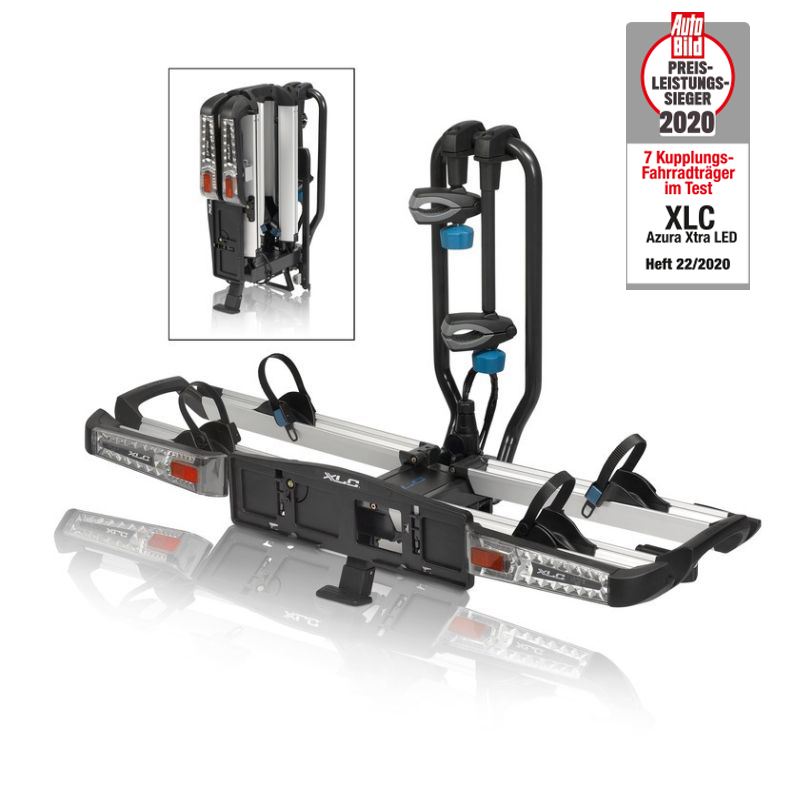 PORTABICIS A BOLA AZURA XTRA RECLINABLE PARA 2 BICIS CON LED