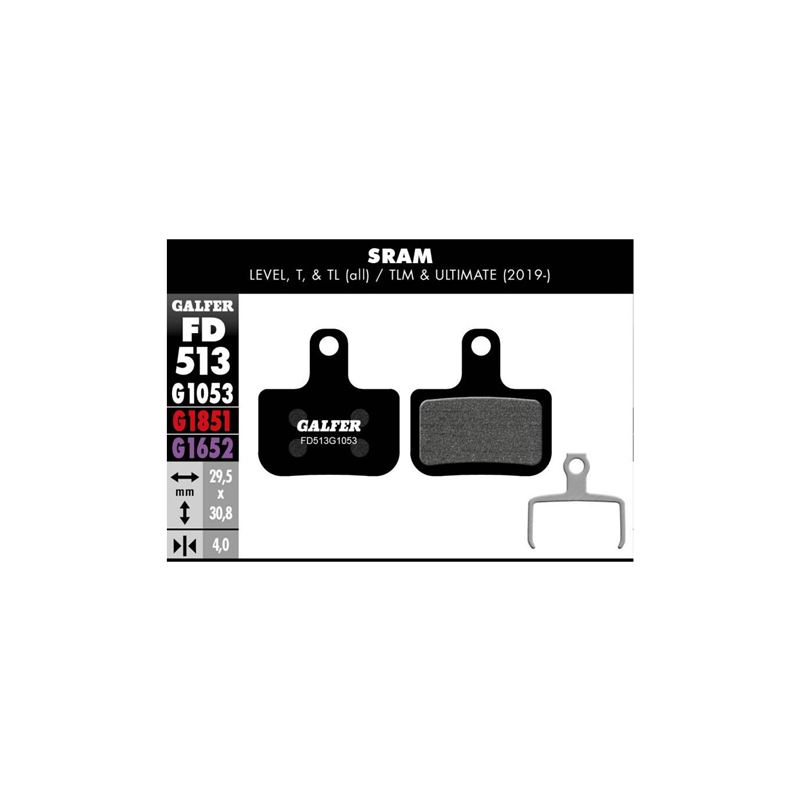 PASTILLAS GALFER STANDARD GFD513N SRAM LEVEL, T, TL PASTILLAS GALFER STANDARD GFD513N SRAM LEVEL, T, TL